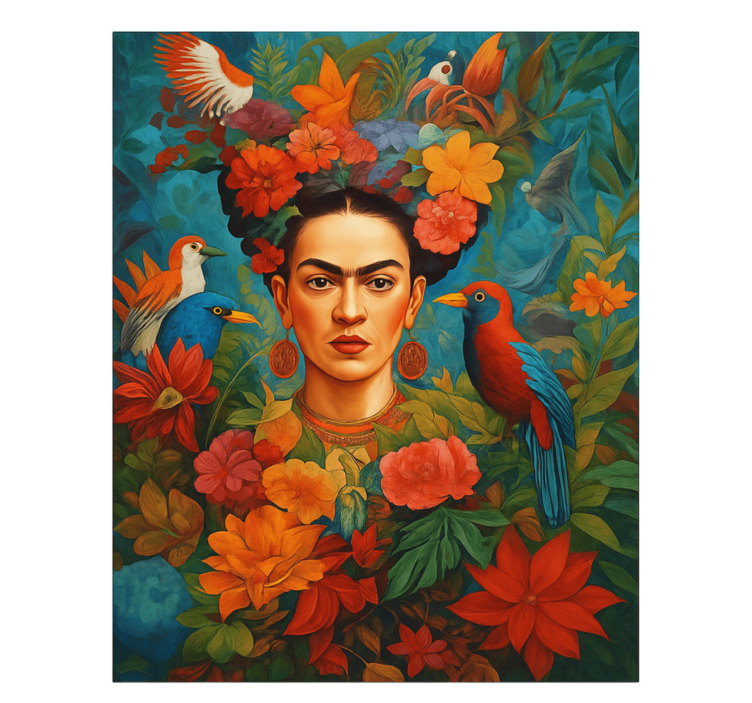 Tableau art frida kahlo oiseaux exotiques - TenStickers