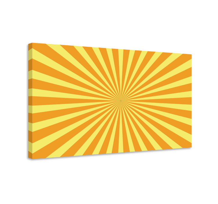 Tableau Coucher de soleil abstrait tons oranges - TenStickers