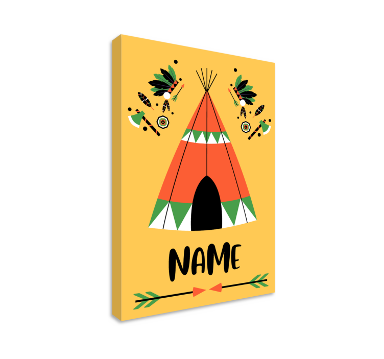 Tableau chambre enfant tipi personnalisé - TenStickers