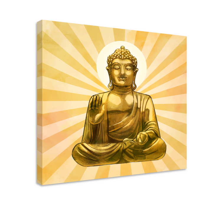 Tableau Bouddha d'or - TenStickers