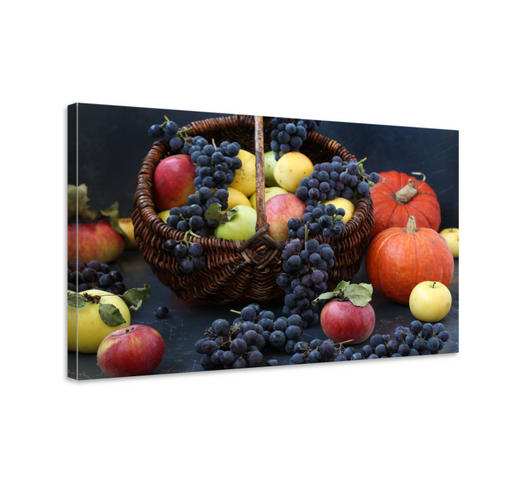 Tableau fruits panier de récolte en abondance - TenStickers