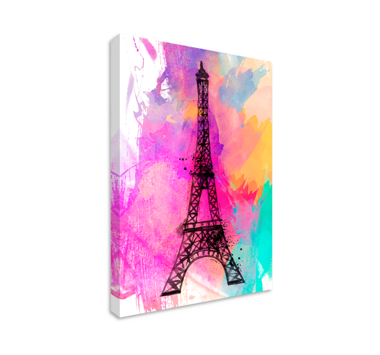 Tableau Paris tour eiffel villes colorées - TenStickers
