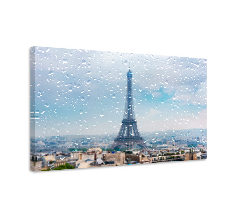 Tableau Villes de paris sous la pluie - TenStickers