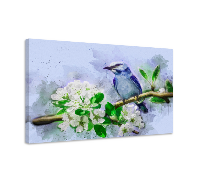 Tableau oiseaux oiseau sur fleur - TenStickers