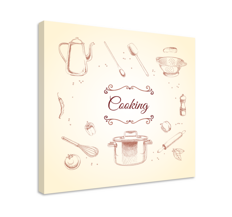 Tableau Ustensile de cuisine rustique - TenStickers