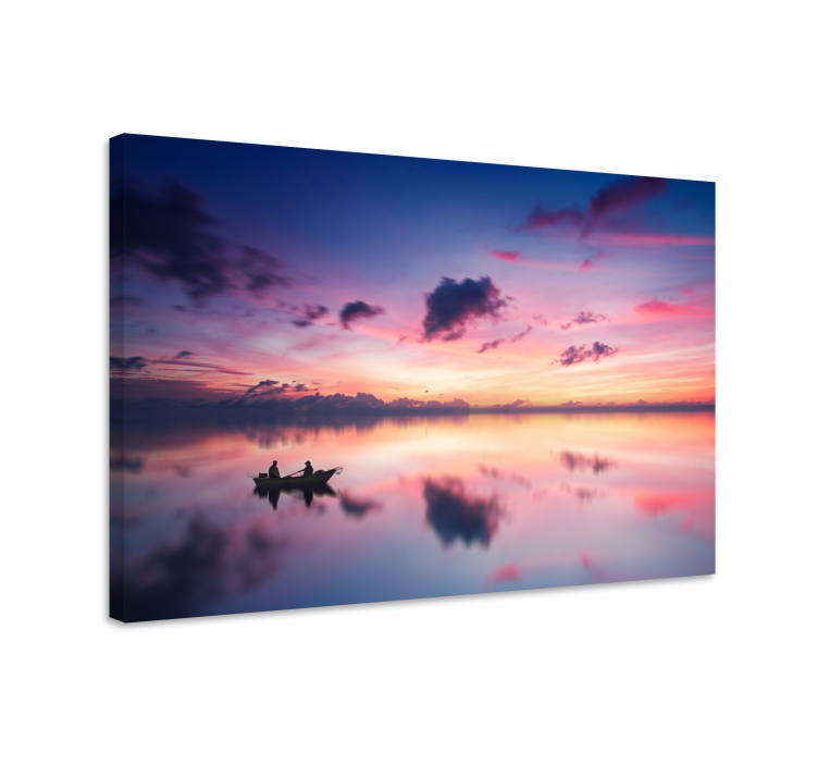Tableau paysages reflets de coucher de soleil serein - TenStickers