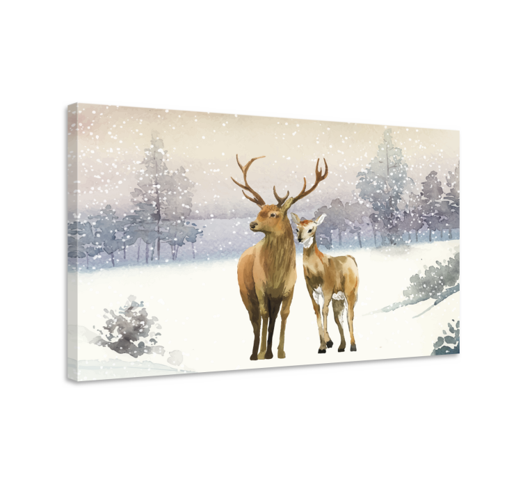 Tableau cerf Cerf de la famille - TenStickers