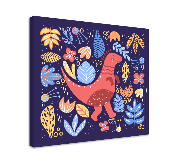Tableau Dessin animé de dinosaures enfantins - TenStickers