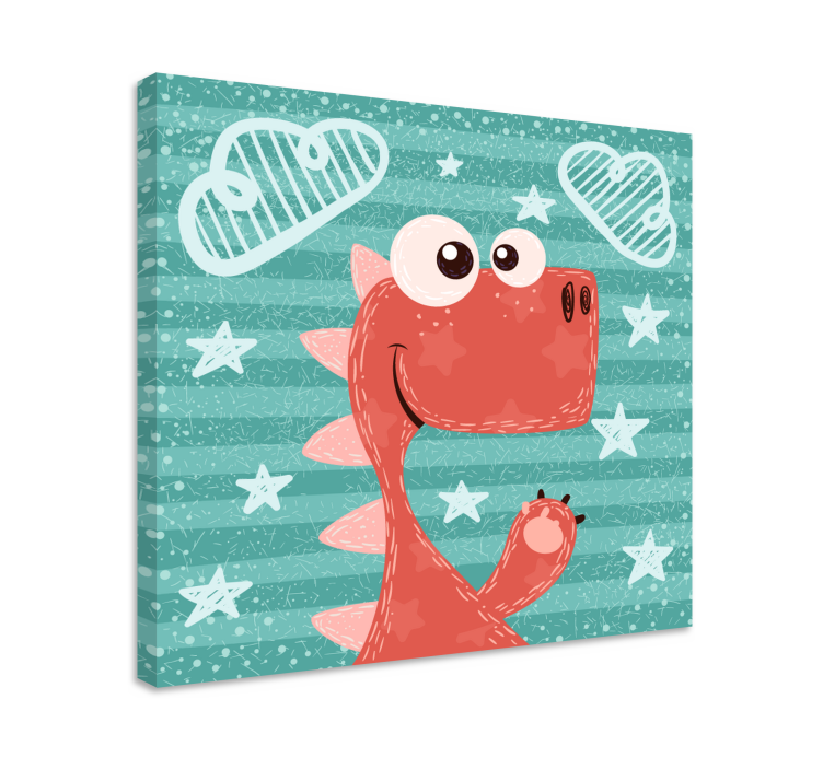 Tableau dinosaures dessin animé mignon - TenStickers