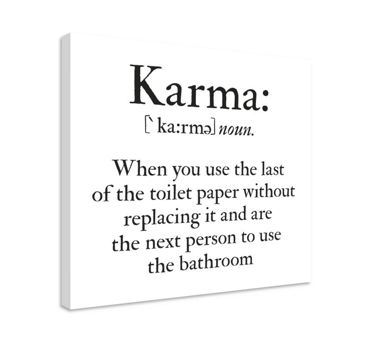 Tableau citation définition du karma - TenStickers