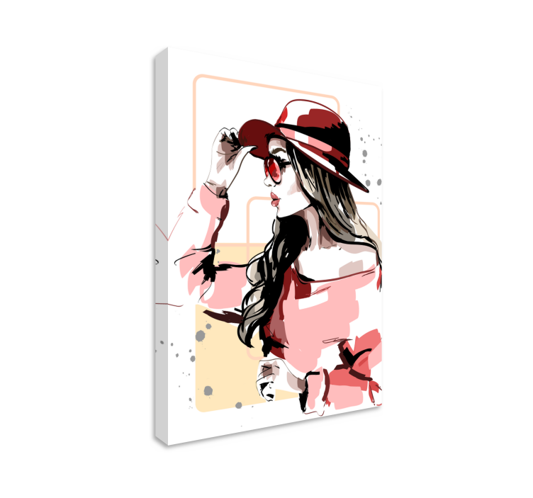 Tableau personnage portrait de femme élégante - TenStickers