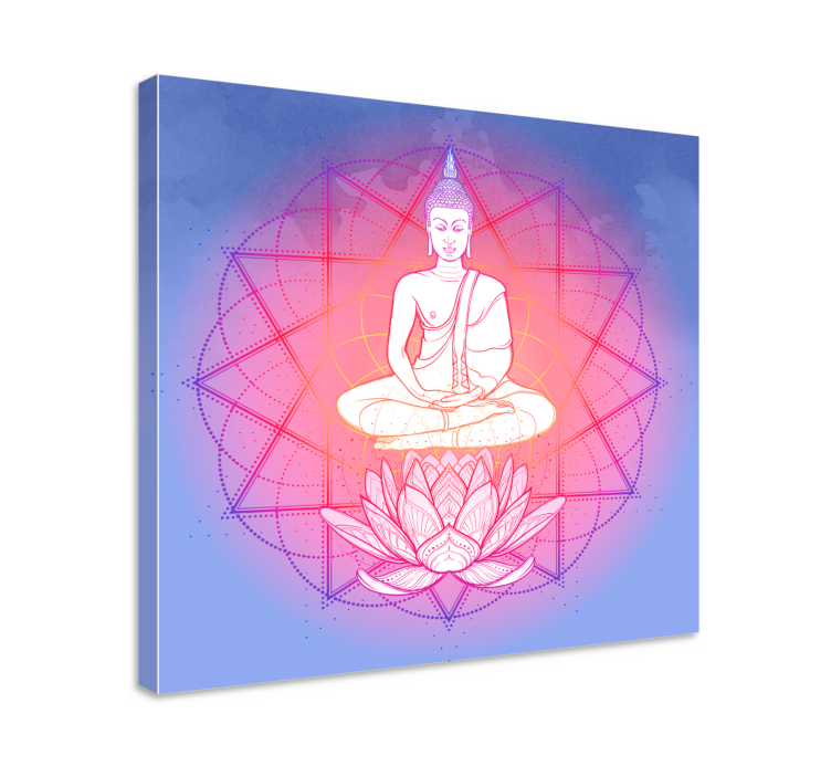 Tableau mandala Mandala bouddha méditant - TenStickers