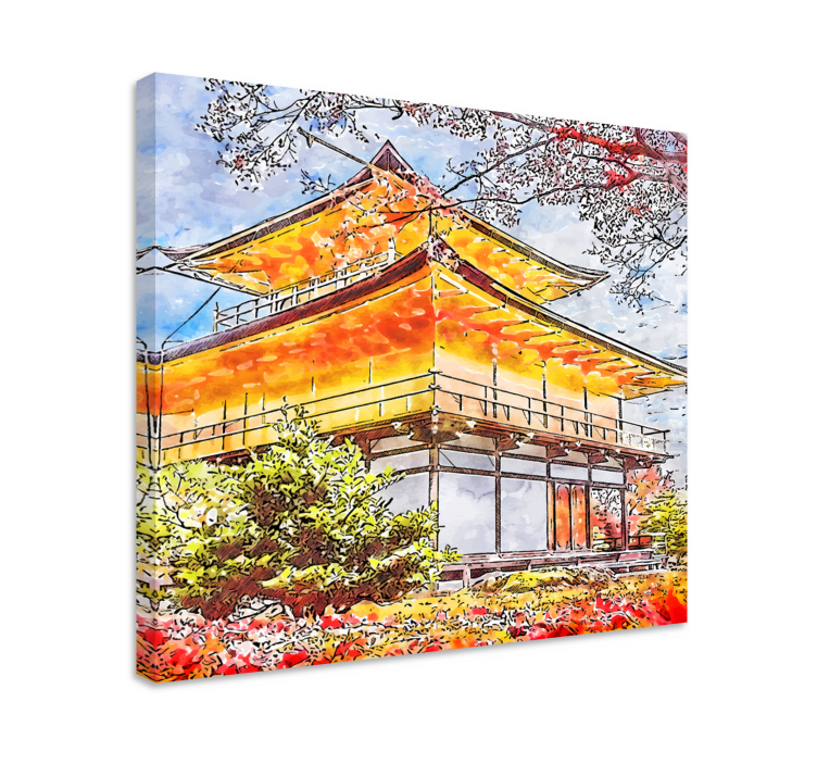 Tableau Arbres en fleurs japonais - TenStickers