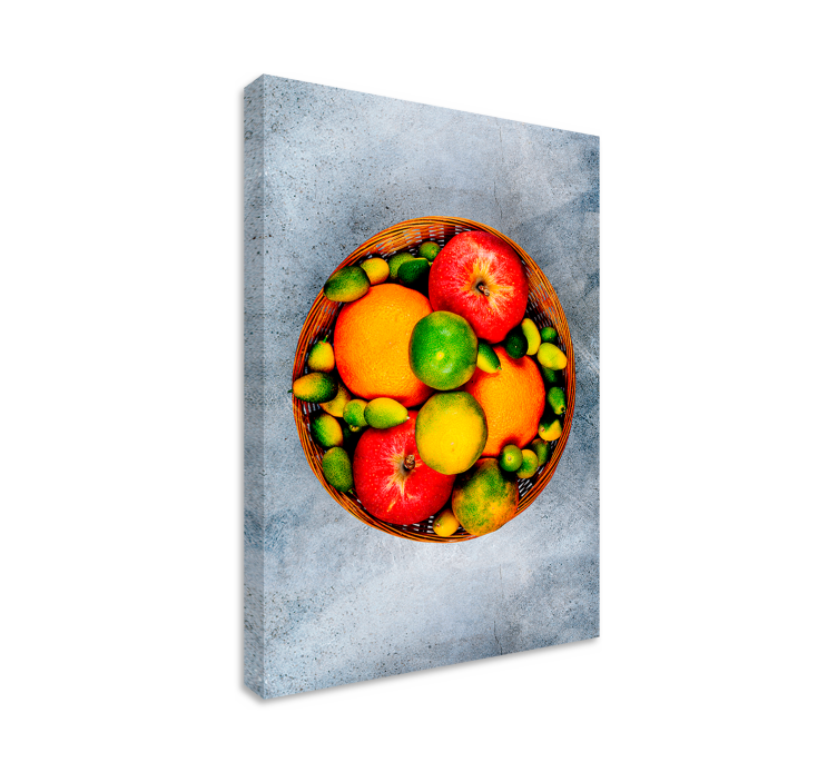 Tableau fruits panier de fruits vibrant - TenStickers