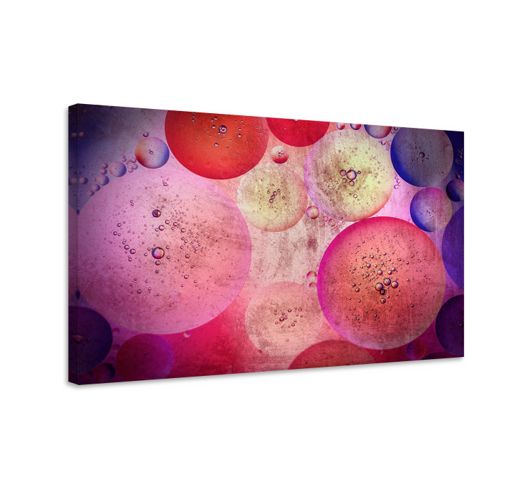 Tableau abstrait motifs de bulles - TenStickers