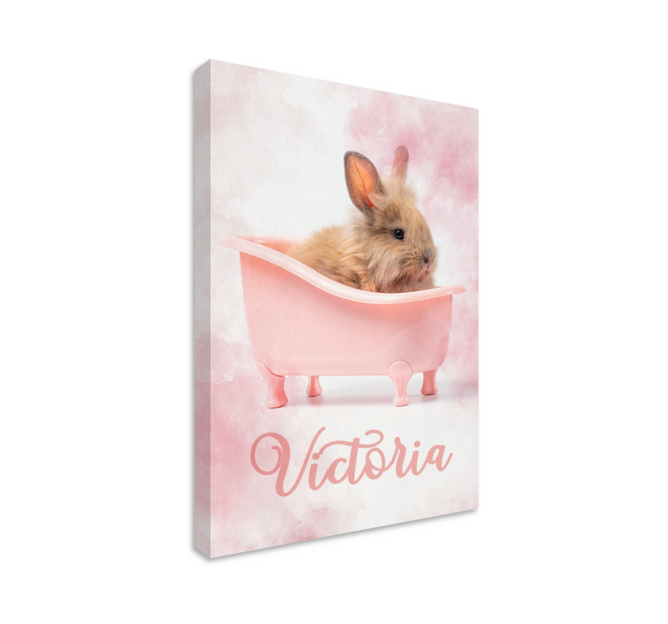 Tableau chat portrait de lapin mignon - TenStickers
