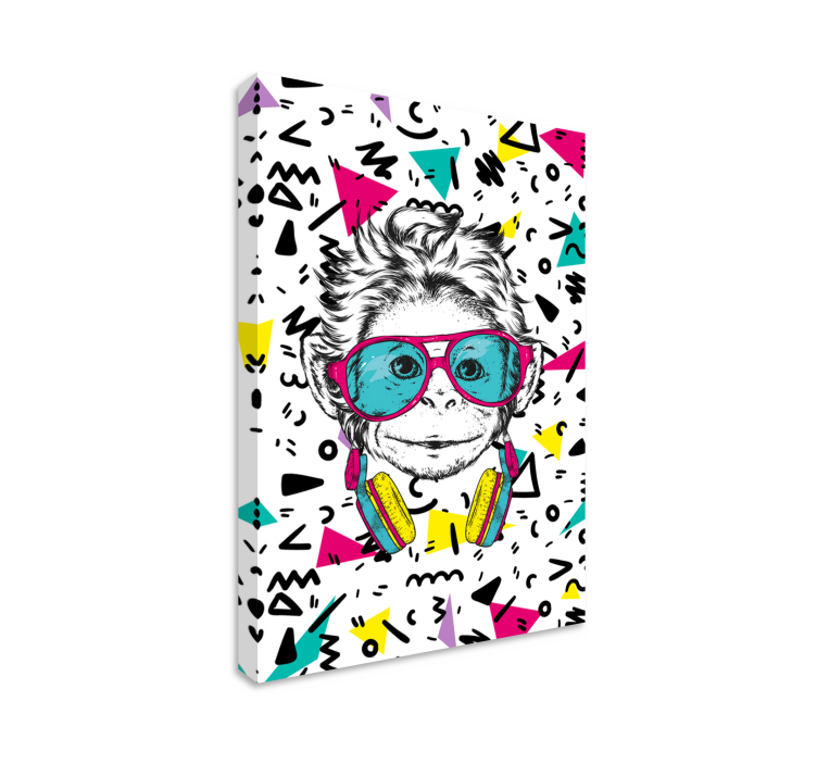 Tableau animaux portrait de singe sympa - TenStickers