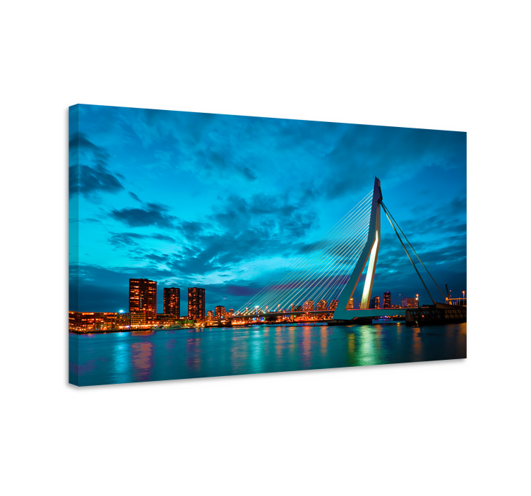 Tableau villes et pays vue sur la skyline de rotterdam - TenStickers