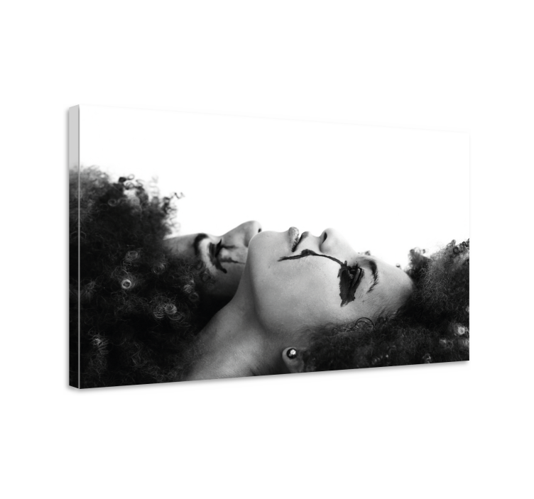 Tableau personnage visages doubles introspection - TenStickers