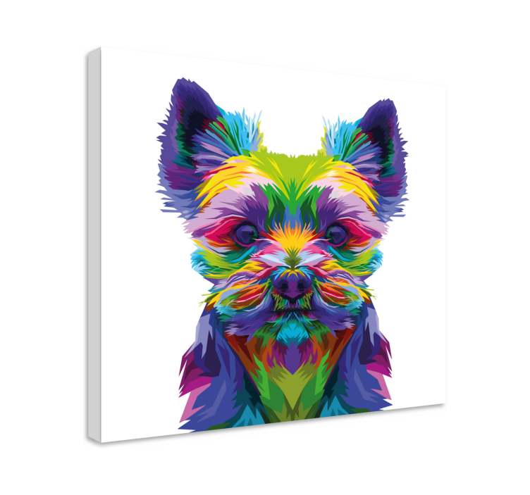 Tableau chiens illustration canine vibrante - TenStickers