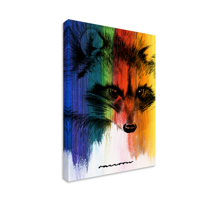 Tableau animaux portrait de renard vibrant - TenStickers