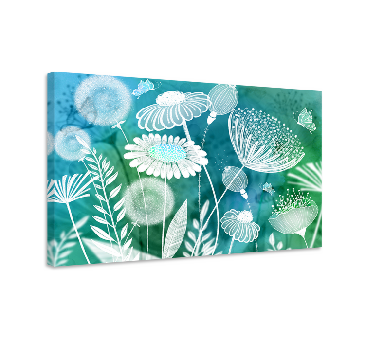 Tableau fleurs et plantes design floral épanoui - TenStickers