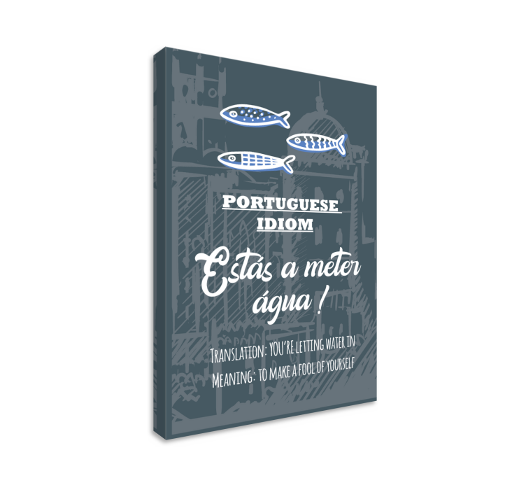 Tableau texte Portugais disant traduction idiot - TenStickers