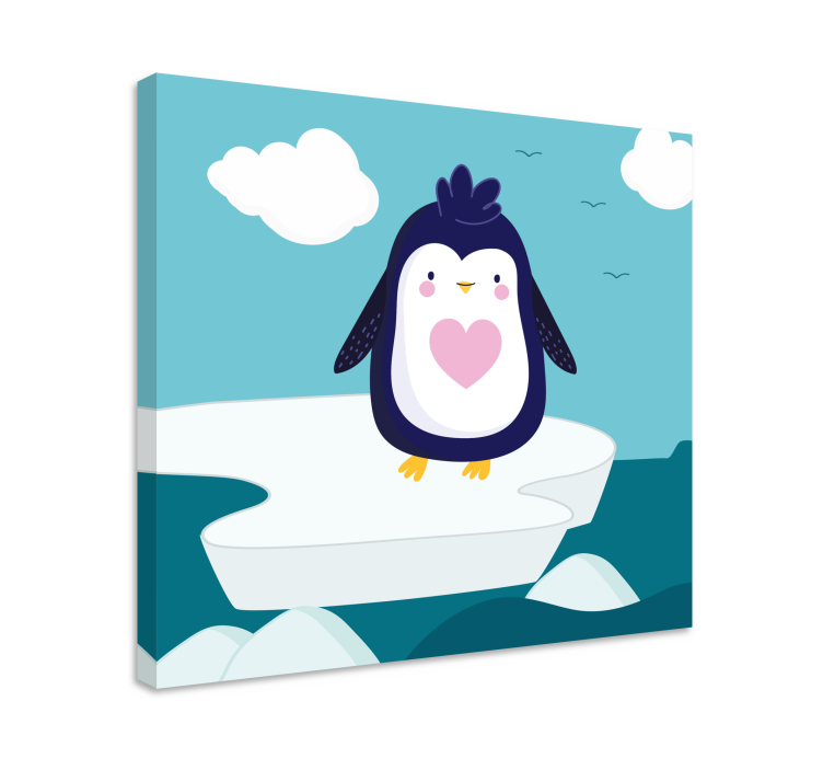 Tableau 3d personnage de pingouin mignon - TenStickers
