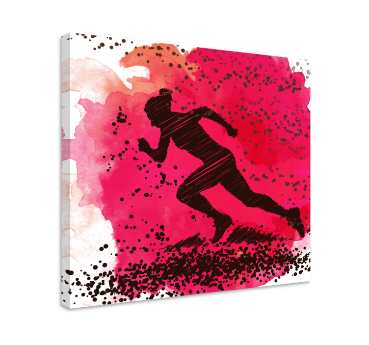 Tableau sports silhouette de coureur dynamique - TenStickers