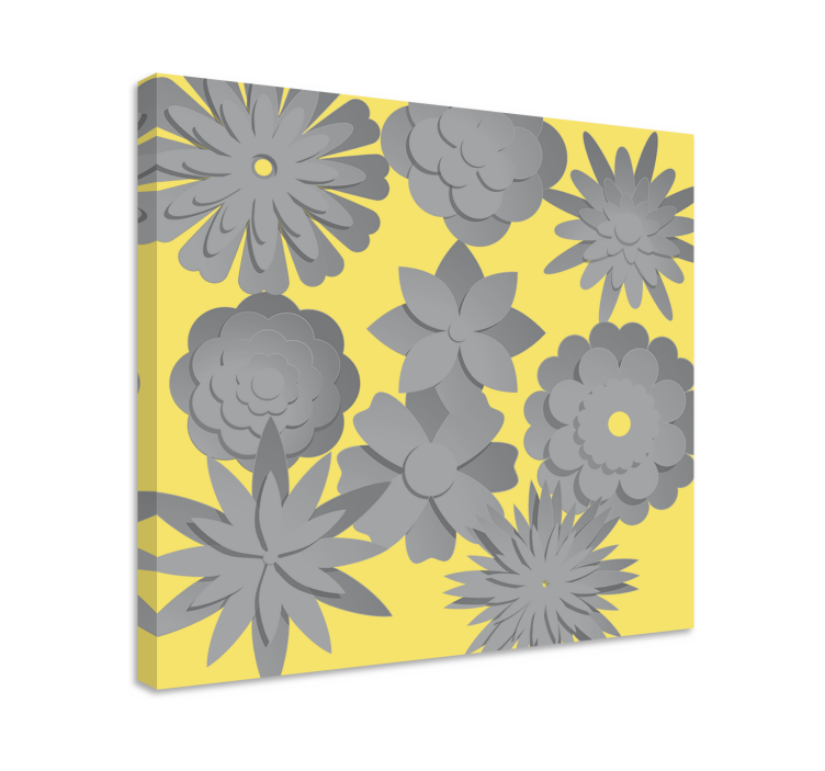 Tableau fleurs silhouette florale - TenStickers