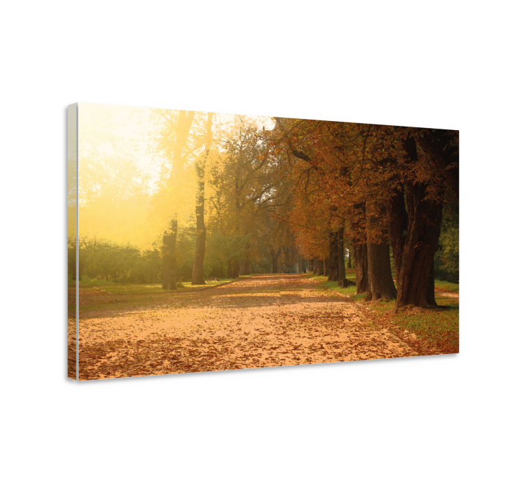 Tableau paysages chemin d'automne - TenStickers