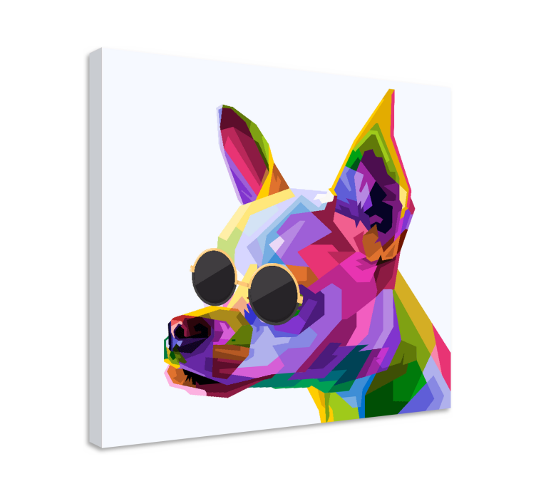 Tableau chiens œuvre canine vibrante - TenStickers