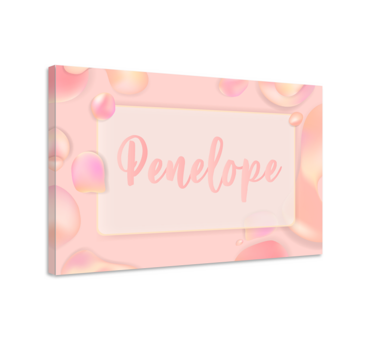 Tableau personnalisé affichage de nom élégant - TenStickers