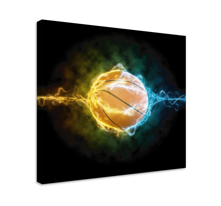 Tableau Ballon de basketball électrique - TenStickers