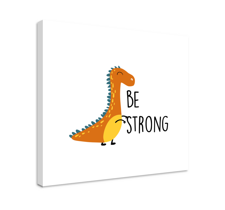 Tableau scandinave Dinosaure être fort - TenStickers