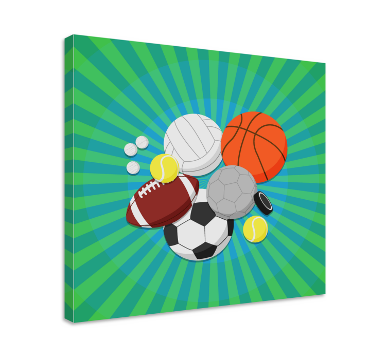 Tableau sports ballons de sport divers - TenStickers