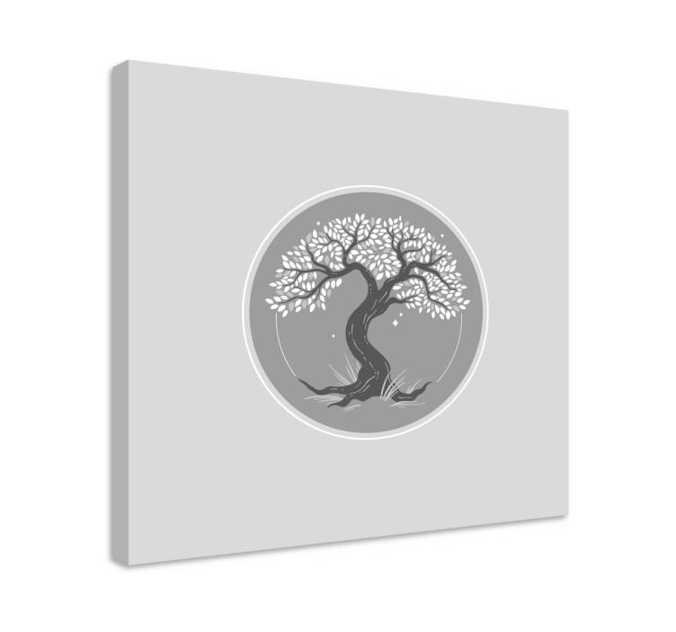 Tableau arbres silhouette d'arbre stylisée - TenStickers