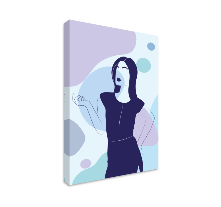 Tableau personnage geste de femme stylisé - TenStickers