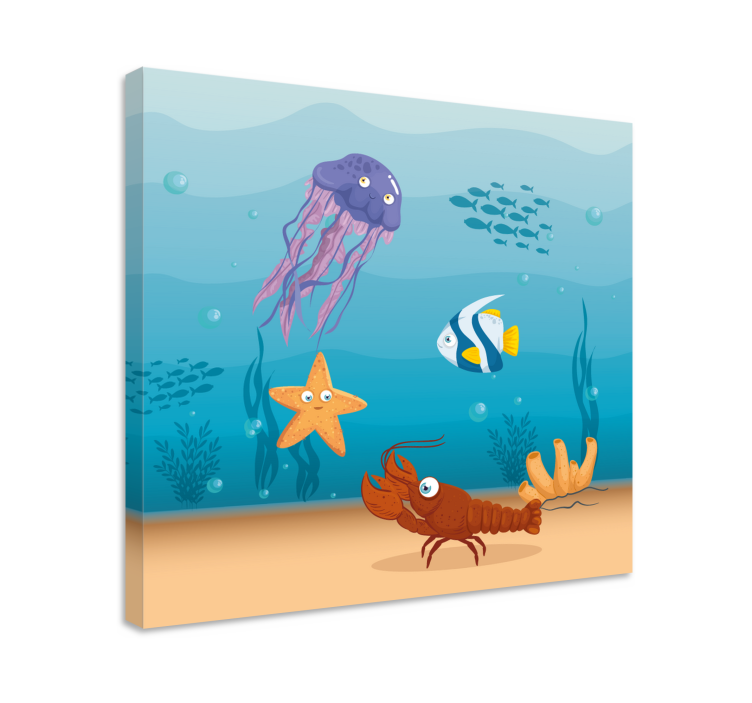 Tableau moderne la vie marine sous-marine - TenStickers