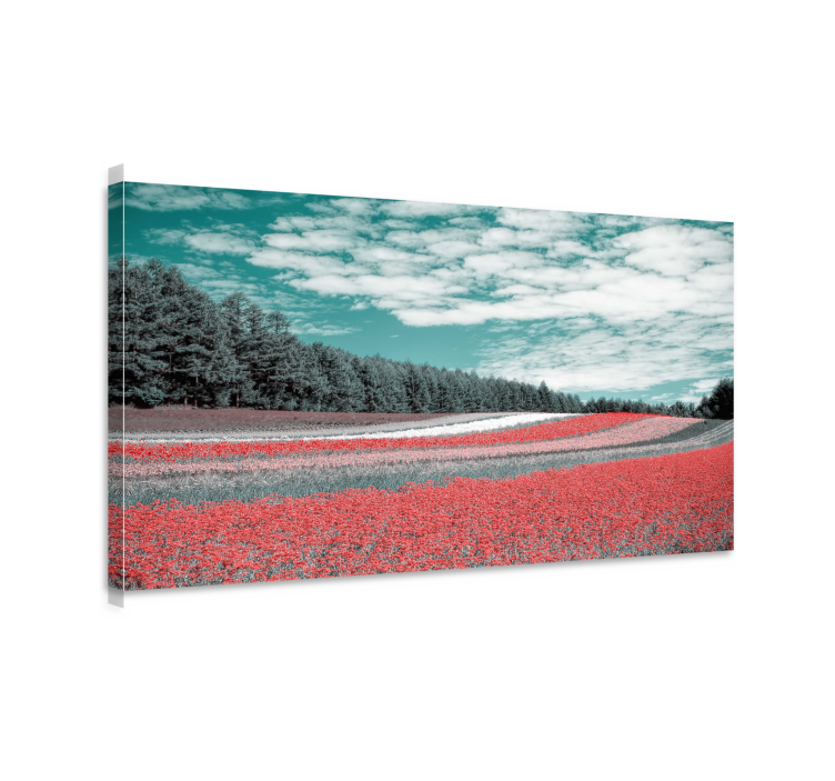 Tableau paysages champ de fleurs vibrant - TenStickers