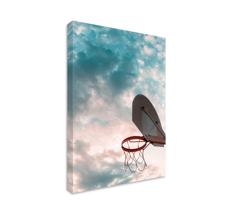 Tableau sports silhouette de panier de basketball - TenStickers