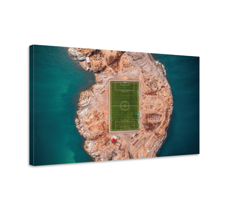 Tableau sports terrain de football vue aérienne - TenStickers
