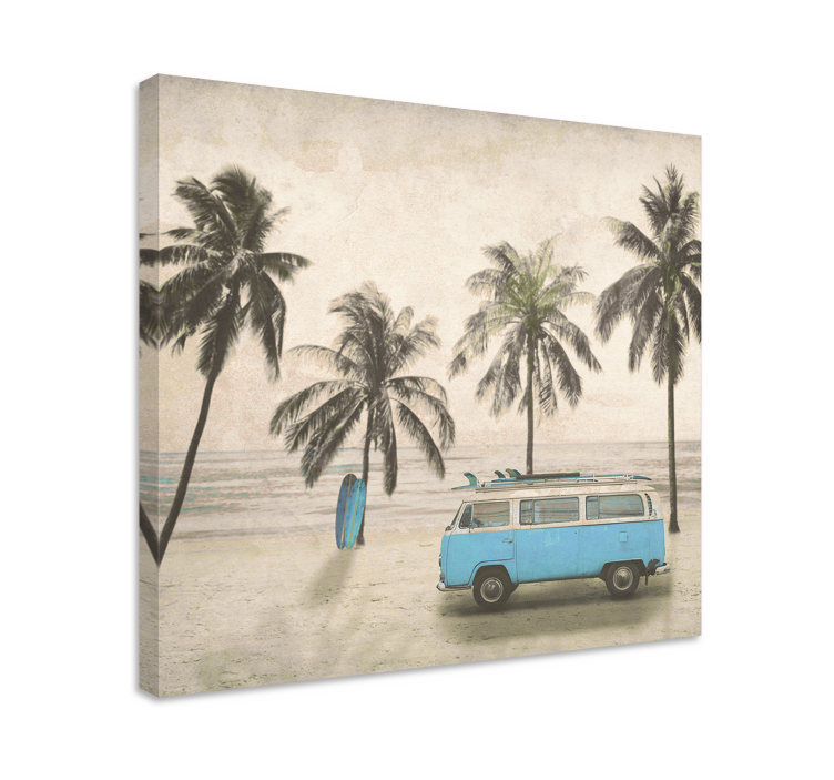 Tableau personnalisé combi vintage surf - TenStickers