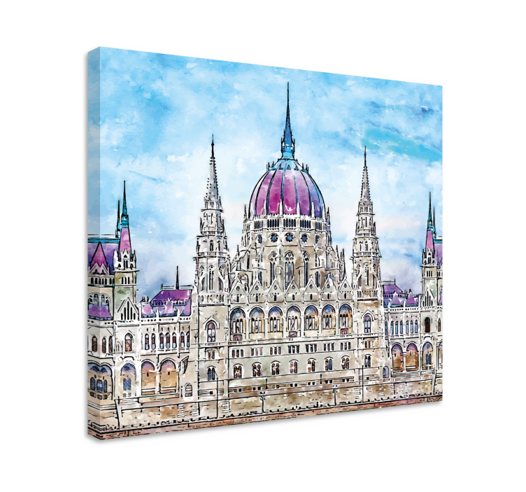 Tableau villes et pays parlement de budapest - TenStickers