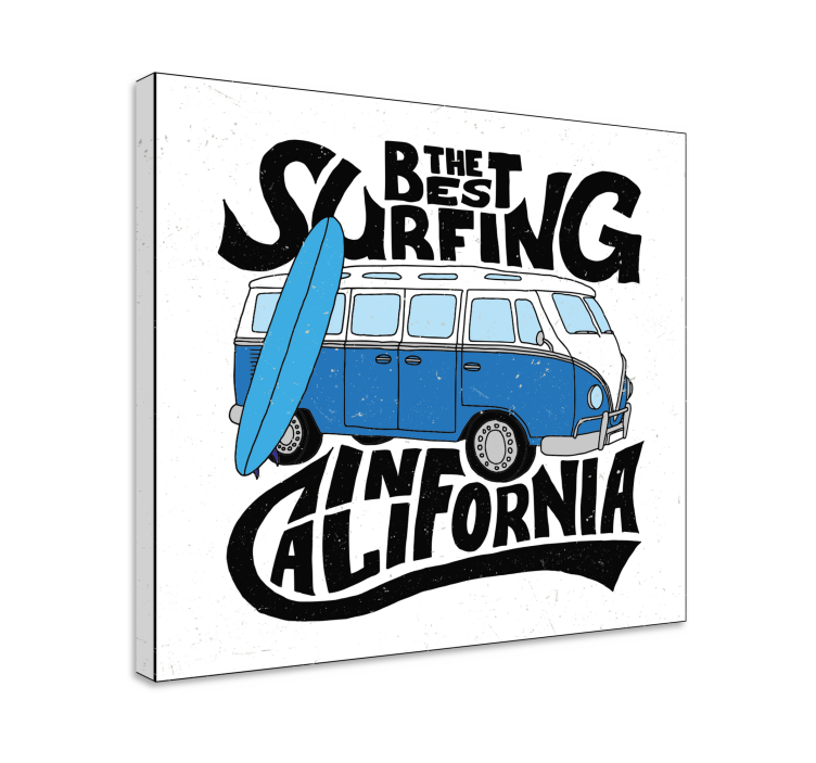 Tableau sports surfing california van - TenStickers