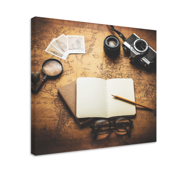 Tableau fruits essentiels d'appareil photo vintage - TenStickers