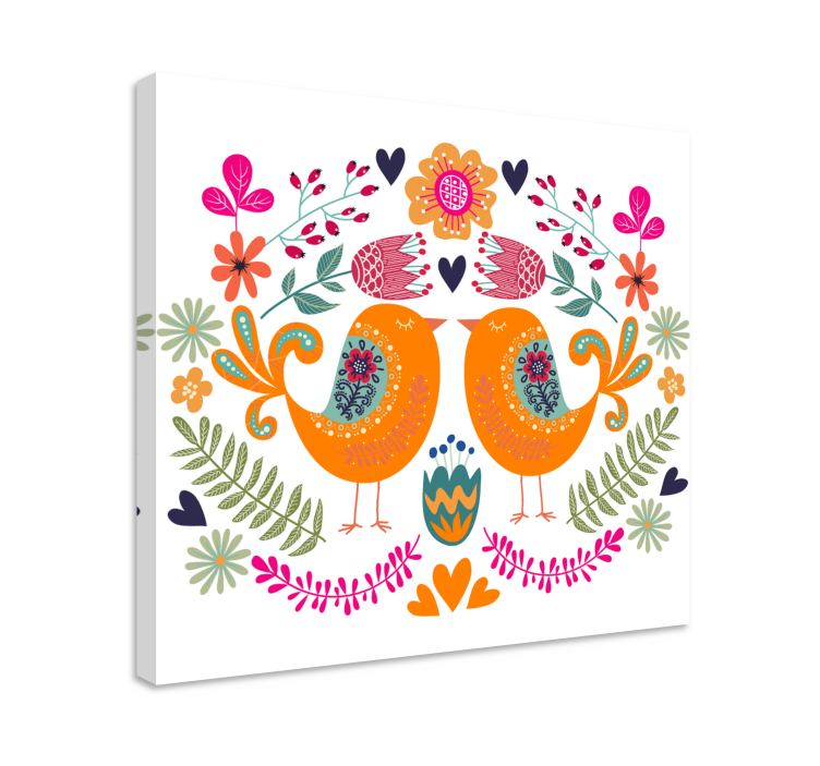 Tableau oiseaux design oiseaux d'amour - TenStickers
