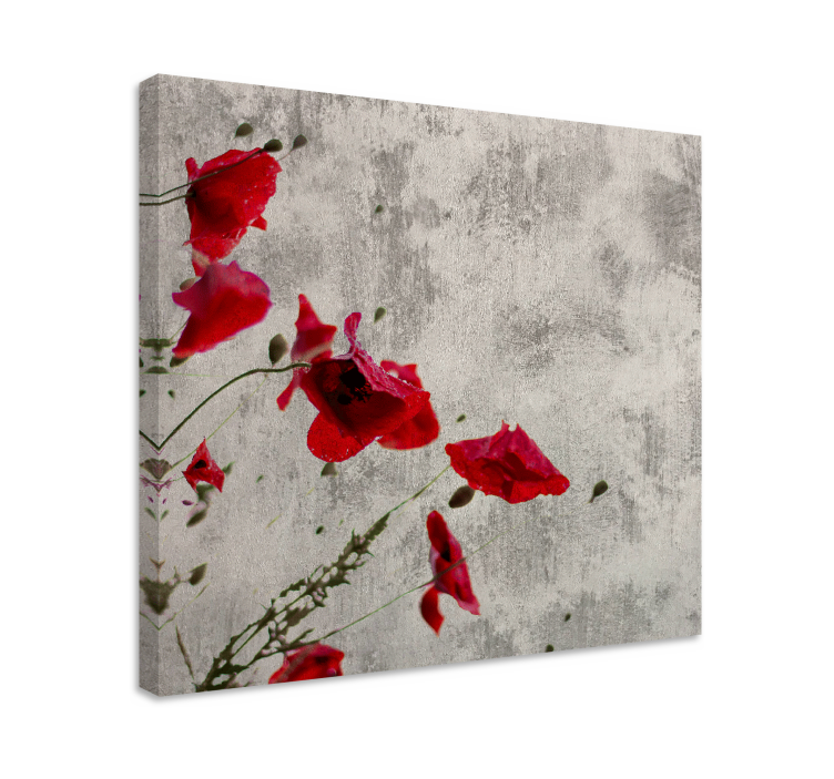 Tableau fleurs Coquelicots polonais abstraits - TenStickers