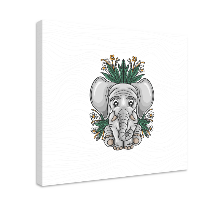 Tableau éléphants design ludique - TenStickers