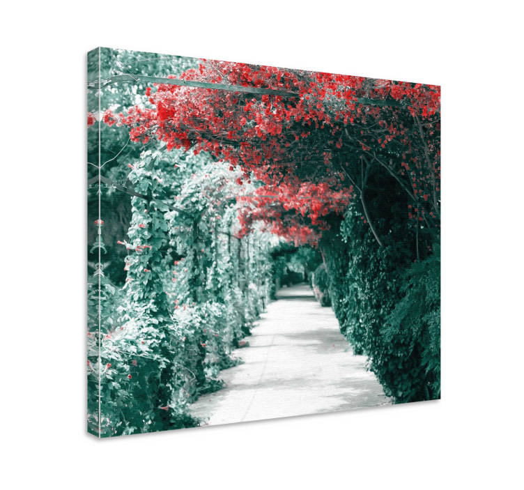 Tableau fleurs et plantes chemin floral vibrant - TenStickers
